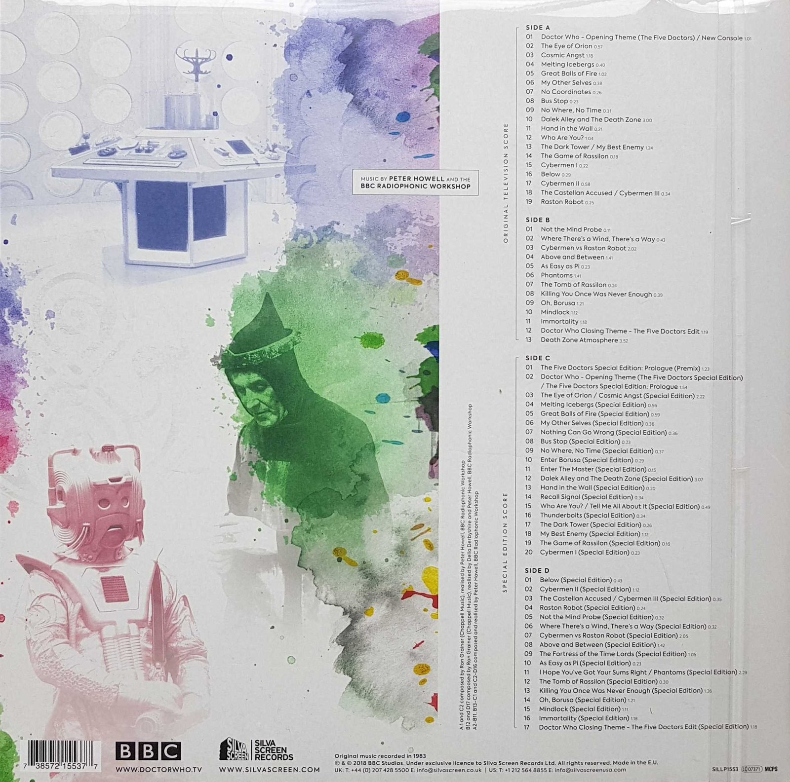 Picture of SILLP 1553 Doctor Who - The five Doctors by artist Peter Howell and the BBC Radiophonic Workshop from the BBC records and Tapes library